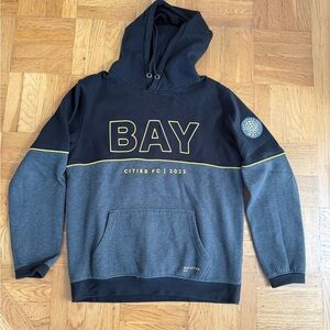 Men's Bay Cities FC Black and Gray Hoodie